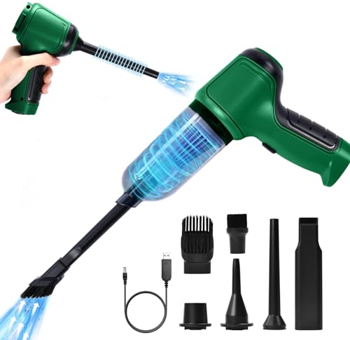 URAQT Handheld Cordless Vacuum Cleaner, 9000PA Hand Held Vacuum Cleaner, 120W High Power Wet & Dry Mini Vacuum Cleaner, Multifunctional Sucking Blowing Car Hoover for Office, Home, Pet, Hair Cleaning