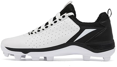 Crampons de baseball for hommes confortables et respirants, chaussures de sport de softball bicolores, résistantes à l'usure, antidérapantes, unisexes, chaussures d'entraînement de compétition ( Color
