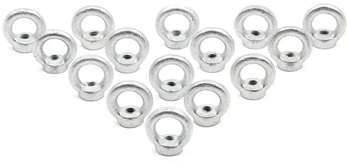 ALFA LOGISTIK Tuerca anular M16 galvanizada 15 unidades – Ojal – Arandela – Tuerca de ojal – Tuerca de ojo – Tuerca anular de acero aleado