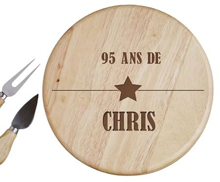 CADEAUX.COM - Set à Fromage pour Homme de 95 ans - Message Personnalisable -