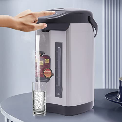 Lilyeriy 750W Heißwasserspender 4L,stainless steel Fassungsvermögen, Umweltfreundliche Alternative zu Wasserkochern school, home, office, hotel,etc. (Schwarz)