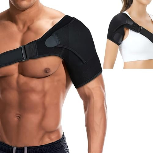 VKWE Shoulder Support Shoulder Brace for Men and Women, Rotator Cuff Support Brace and Arm Sling for Pain Relief, Shoulder Compression Sleeve for Shoulder Injuries and Tendonitis, Fits Left and Right