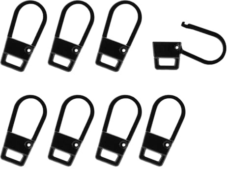 8 Piezas de Cierre de Cremallera Reemplazo, Repuesto de Deslizador de Cremallera de Metal Tirador de Cremallera Desmontable para Ropa Mochilas Chaquetas y Pantalones