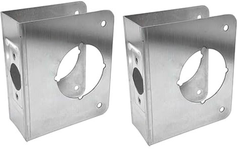 Generic Placa de Refuerzo para Cerradura Y Puerta, Orificio único de 2-1/8 Pulgadas, Entrada de 2-3/8 Pulgadas