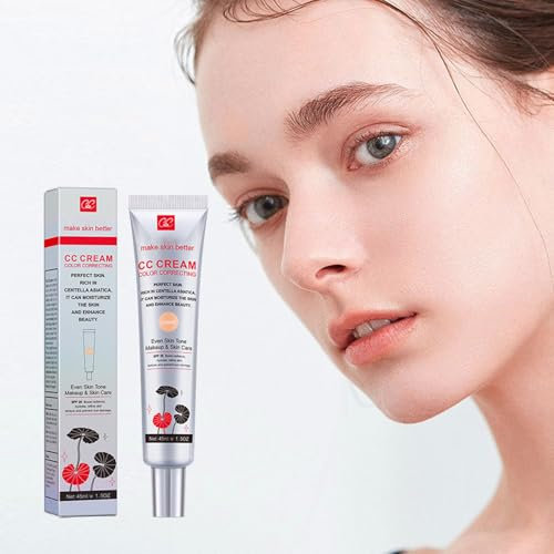 Corrector Premaquillaje Crema BB Color Claro, Base De Maquillaje Ligera De Cobertura, Tono De Piel Uniforme, Ase de Poros Invisible y Corrector de Poros Invisible, Potencia La Luminosidad