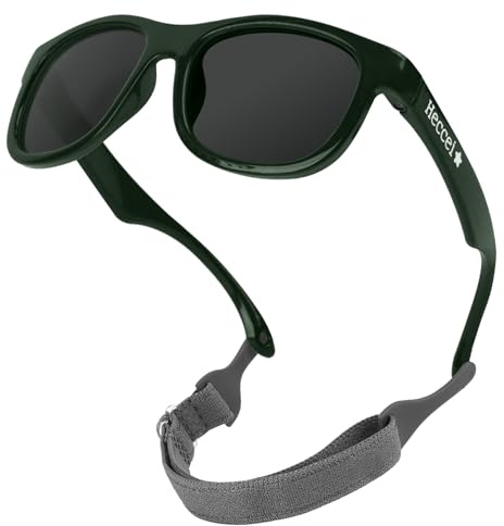 HECCEI Baby Sonnenbrille Polarisiert 100% UV-Schutz, BPA-Frei Scout Sonnenbrille Flexibles Gestell für Kleinkinder Jungen und Mädchen 0-24 Monate