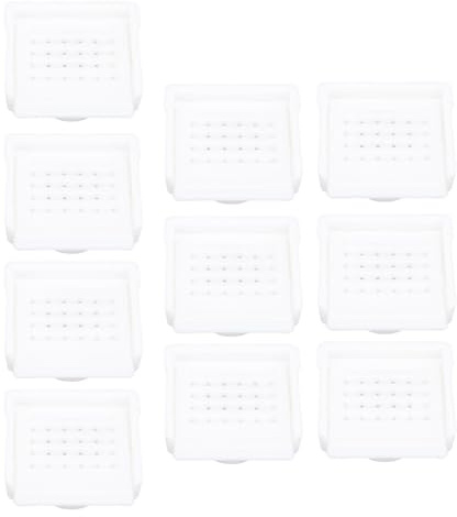 ZJchao Lot de 10 Portes D'entrée de Ruche en Plastique pour Apiculteurs, Boîte de Ruche Nuc, Fenêtre D'ouverture de Ventilation pour Apiculteurs, Fournitures D'apiculture avec Panneau à (White)