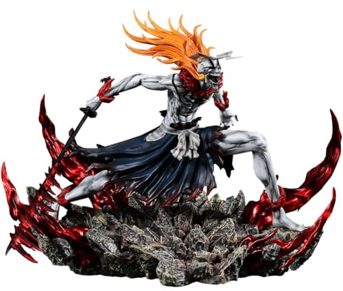 Zhongkaihua Anime Kurosaki Ichigo Figur mit Deluxe-Sockel Hollow Ichigo Battle Actionfigur-Statue mit Spezialeffekten, 23 cm