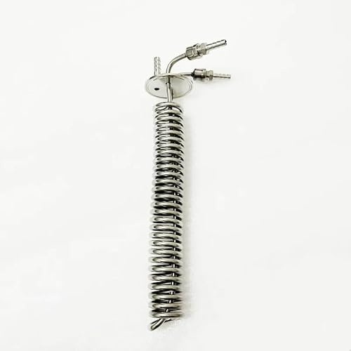 Condensatore di distillazione sanitario Tri-Clamp da 2 for birra fatta in casa - Acciaio inossidabile 304, diametro esterno del tubo 6 mm, lunghezza 295 mm