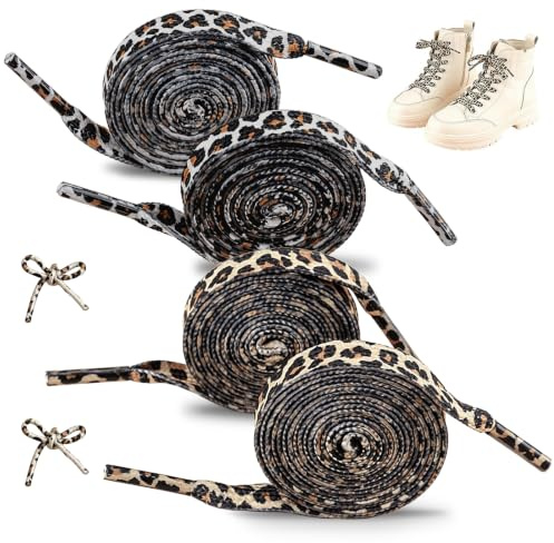 Heropen 2PCS Replacement Leopard Print Laces for Daily Trainers