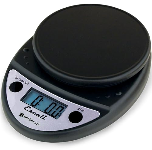 San Jamar Escali Primo NSF Listed Digital Scale, 11 lb/5 kg, Black (SCDGP11BK)