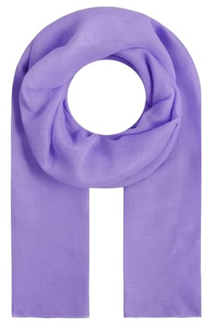 Majea Tuch Lima schmal geschnittenes Damen-Halstuch uni Schal einfarbig Sommerschal Sommer Halstuch (880010) (flieder)