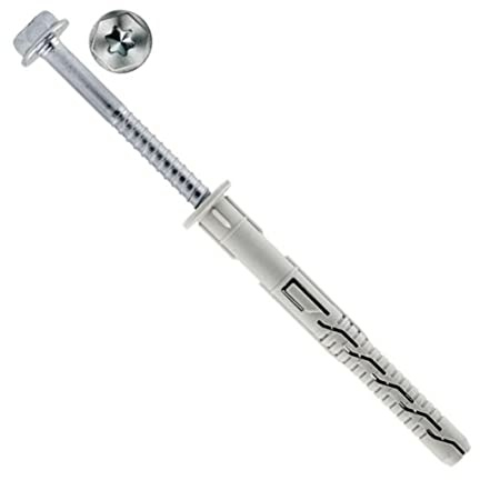 KLIMAS Skruvar med trägänga Torx spridningsplugg med krage 4-delad spridning 12 x 100