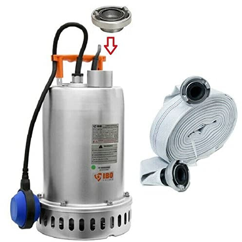 !! Profi !! Schmutzwasserpumpe Tauchpumpe Schwimmbadpumpe Edelstahl 21000 L/h +20m C-Schlauch