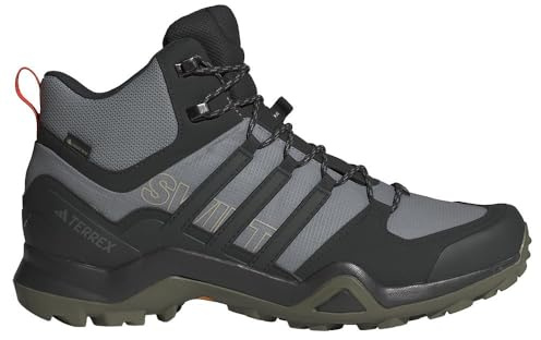 Adidas Herren Terrex Swift R2 Mid Gore-TEX Hiking Shoes, solid Grey/core Black/Olive strata, 42 EU