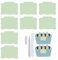CPJJ 8 STK Etikettenhalter Set, PVC Korb Etiketten und Whiteboard Stift Set,Grün Regal Clip Etikettenhalter für Aufbewahrungsbehälter Organisationsbox Lagerung Körbemit zwei löschbaren Markern