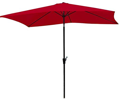 GHMYU Parasols Parasolas para Paraguas de jardín rectangulares Extra Grandes, Paraguas de Mesa de Mercado de 8 pies con inclinación de manivel Parasol