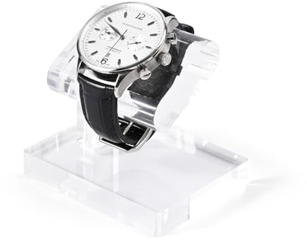 Oirlv Semplice In Acrilico Supporto Per Orologi,Portaoggetti Per Orologi, Supporto Per Gioielli Per Bracciali,Collane,Versione Rimovibile(Trasparente)