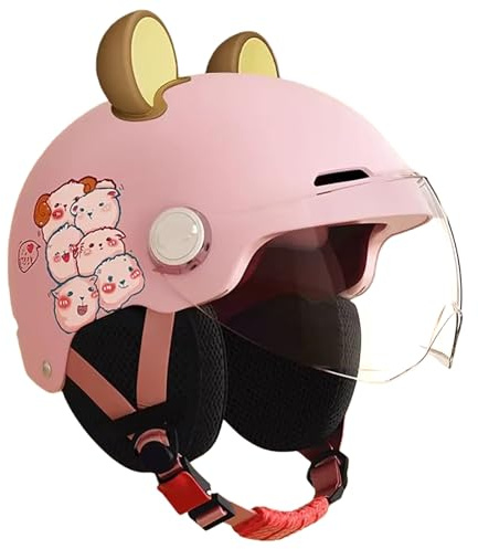 Casco Per Bambini, Casco Leggero Multi-Sport, Casco Per Bici Da Equilibrio Per Scooter, Casco Per Bici Per Bambini Dai 4 Ai 12 Anni, Casco Da Cartone Animato Per Ragazzi E Ragazze 7,(48-54CM)