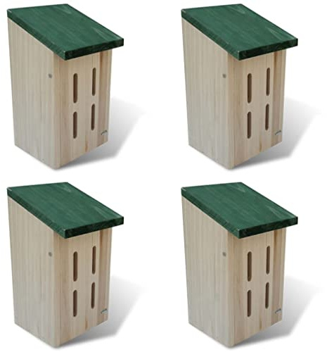 Nqyjm Lot de 4 maisons à papillons 14 x 15 x 22 cm