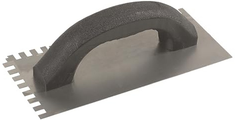 MD Building Economy Square Notch Trowel, 1/4in x 3/8in x 1/4in