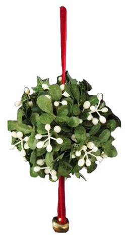 Kurt Adler J9846 Mistletoe Ball Christmas Ornament