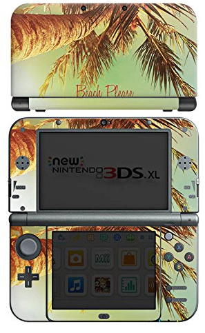 DeinDesign Skin kompatibel mit Nintendo New 3DS XL Folie Sticker Strand Urlaub Palme