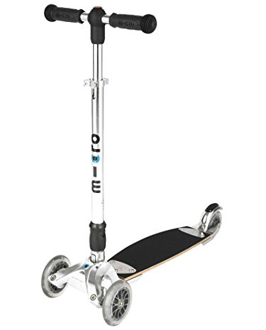 Micro® Kickboard, Diseño Original, Patinete 3 Ruedas Adultos, Sistema de Giro por inclinación, Incluye Manillar en T y Manillar en Stick (Estilo Surf) (Original Aliminio)
