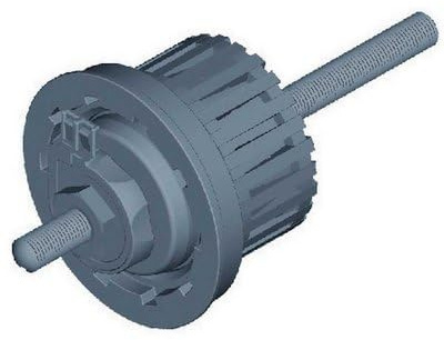 Shimano Eje Buje Completo Front - DH-C6000-1R Negro Bike Hub