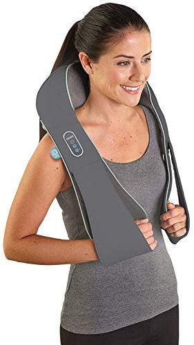 HoMedics Gel Massage Shiatsu Back, Neck & Shoulder Massager with Heat – Simulates Real Hands of Massage Therapist, Adjustable Intensity Deep Tissue 3D Kneading Pillow for Home and Office Muscle Relief