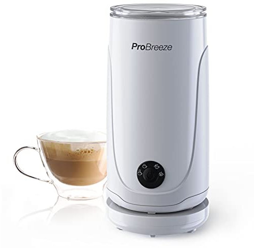 Pro Breeze® Electric Milk Frother, Steamer & Warmer - Automatic Whisk for Hot Chocolate, Iced Frappe - Coffee Gifts for Coffee Lovers - White