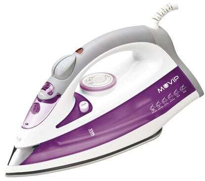 Muvip Plancha de Ropa con Vapor 2200W - Suela de Ceramica - Deposito de 350ml - Control de Temperatura - Cable de 1.80m