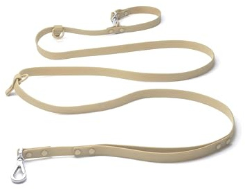 Heavy Duty Hands Free Dog Leash for Medium to Large Dogs for Comfortable Running, Jogging Walking | Dual D-Rings | Soft Padded Traffic Handle | Both Ends 360 Rotating Carabiners (Leash Length 7.7 ft)