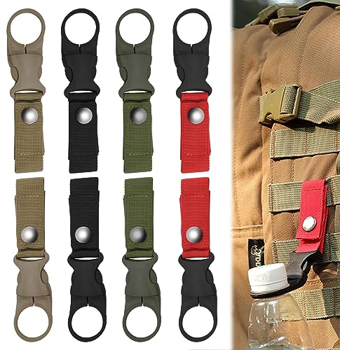 Fibbia per Bottiglia d'Acqua, Clip Porta Bottiglia d'Acqua, Bottiglia d'Acqua Clip per Cintura, Titolare all'Aperto Water Bottle Holder, Clip per Cintura Portabottiglie da Esterno con Fibbia, 8 Pezzi