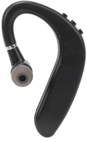 Tbest Bluetooth Headset Hand Headphones Wireless Single Ear Earpiece Ultra Low Latency Hands Earphone with USB Charging Cable for Driving Running Office (Black)