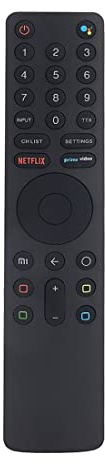 Tyatocepy XMRM-010 Bluetooth-Fernbedienung für MI Box 4X 4K Smart TV Android TV für 4S 4K L65M5-5ASP, Schwarz
