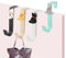 KASESSS 4 Pcs Over Door Hooks, Cat Motif Door Hanger, No-Punch Sturdy Coat Hooks for Bedroom Doors, Bathroom, Wardrobe