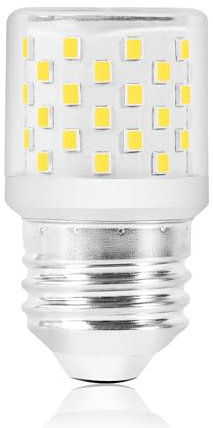 KUNKA 50W Äquivalent E26 LED Glühbirnen, G50 Edison lamps, 5W A19 LED Glühbirne Medium Sockel, E27 E26 Schraubsockel Universal für Kühlschrank, Kronleuchter, Deckenventilator (1Stück Kaltweiss 6000k)