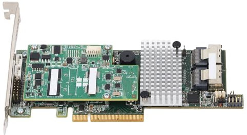 Tarjeta Controladora PCI Express SAS Raid Interna - Tarjeta Controladora 1G Cache, PCIEx8 0 1 5 6 10 50 60 para Tarjeta de Expansión Raid SAS, Tarjeta de Matriz para Computadora