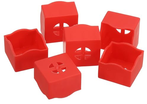 PATIKIL Krithållare för pool, 6-pack biljardkrita förvaringshållare bärbar kö krithållare biljard, poolbord tillbehör för pool, krita, röd