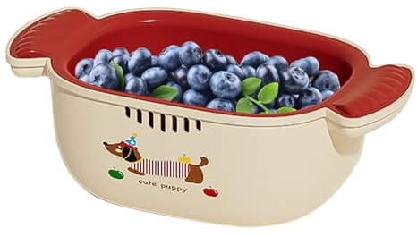 Set Scolapasta da Cucina con Ciotola Colino, Set Scodella e Colino 2 in 1, Cestello Miscelatore E Catino Di Scolo Per Alimenti Riso Pasta Bacche Verdure Insalate Preparazione Pasti