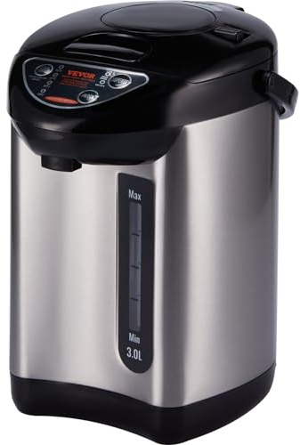 VEVOR Hot Water Dispenser, Adjustable 4 Temperatures Water Boiler and Warmer, 304 Stainless Steel Countertop Water Heater, 3-Way Dispense for Tea, Coffee and Baby Formula, 3L/102 oz
