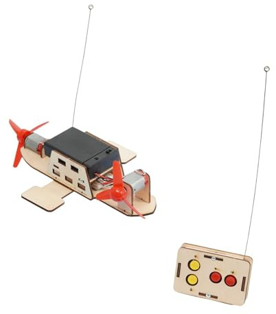 Ysyqkn Kit de Bateau Radiocommandé à Monter Soi-même, Maquette de Bateau En Bois, Kit D'expérimentation Scientifique éducatif avec Télécommande