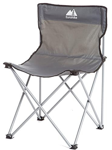 Eurohike Lowland Folding Chair, Lightweight, Portable & Compact, Ideal for Camping, Festivals, Picnics, the Beach & Garden, includes Carry Bag, Grey