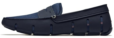 SWIMS Mens Loafers, Penny Boat & Deck Shoes for Men, Casual Beach Loafer, Comfortable Summer Shoe, Stylish Lightweight Walking Footwear, Quick Dry Breathable Eco Friendly (Navy,8)