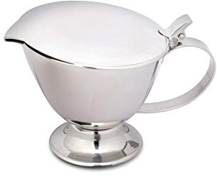 Weis Sauciere mit Deckel 450ml Edelstahl Silber, Maße: 17cm x 12,3cm x 12cm, 15880