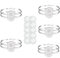 Einstellbare Armband mit Glas Anhänger Tablett Lünette Glas Cabochon Lünette Anhänger Tabletts Cabochon Glaskuppel Bastelset 10 Stück 20mm für DIY Armband Halskette Geschenk Schmuckherstellung
