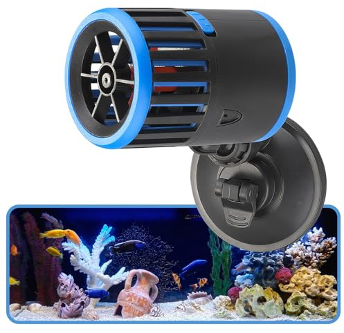Vegena Pompa per Acquario con Supporto Magnetico, 7000L/H 10W 360° Wave Maker Pompa per Acquari d'acqua Dolce e Salata