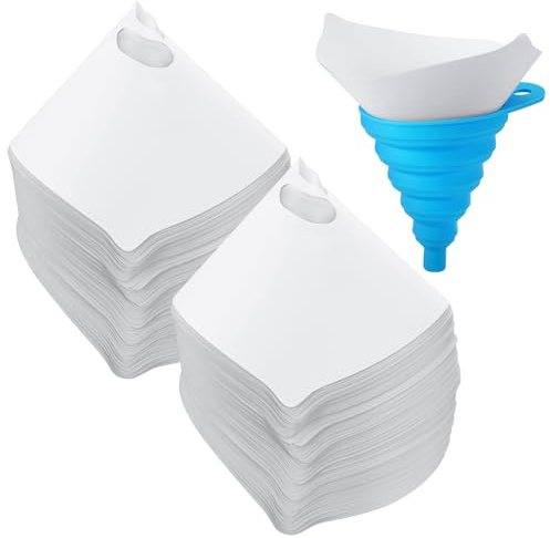 JANYUN 150 Pcs Paint Strainers with Cone Silicone Funnel Filter