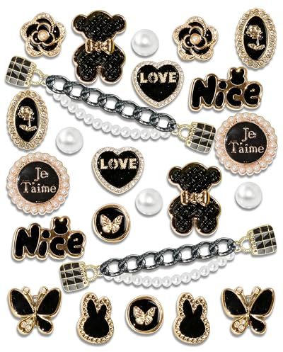 COYWX Cute Shoe Charms for Women Lovely Fish Cat Charms for Girls Pearl Shoe Chain